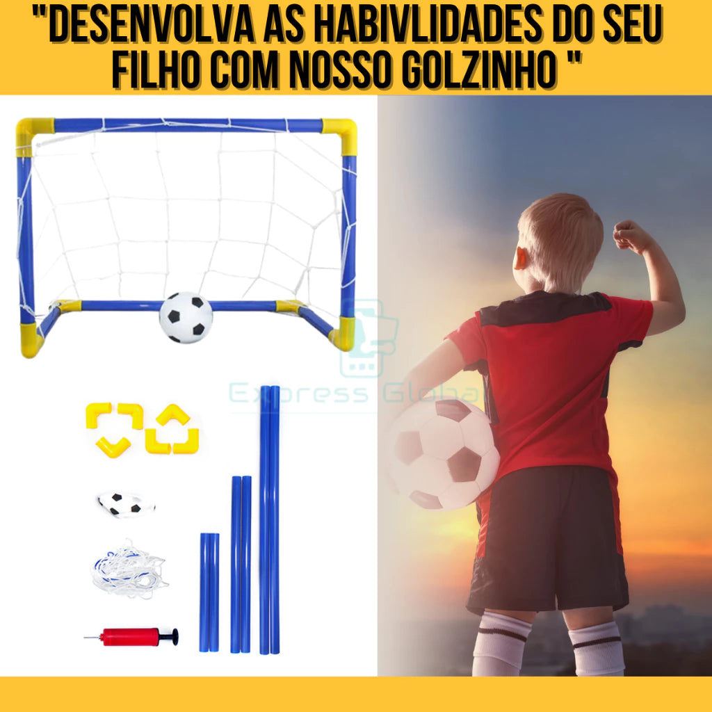 2 Mini Traves com Rede +  2 Bola + 2 Bomba de Encher / 02un Trave Golzinho Futebol Infantil