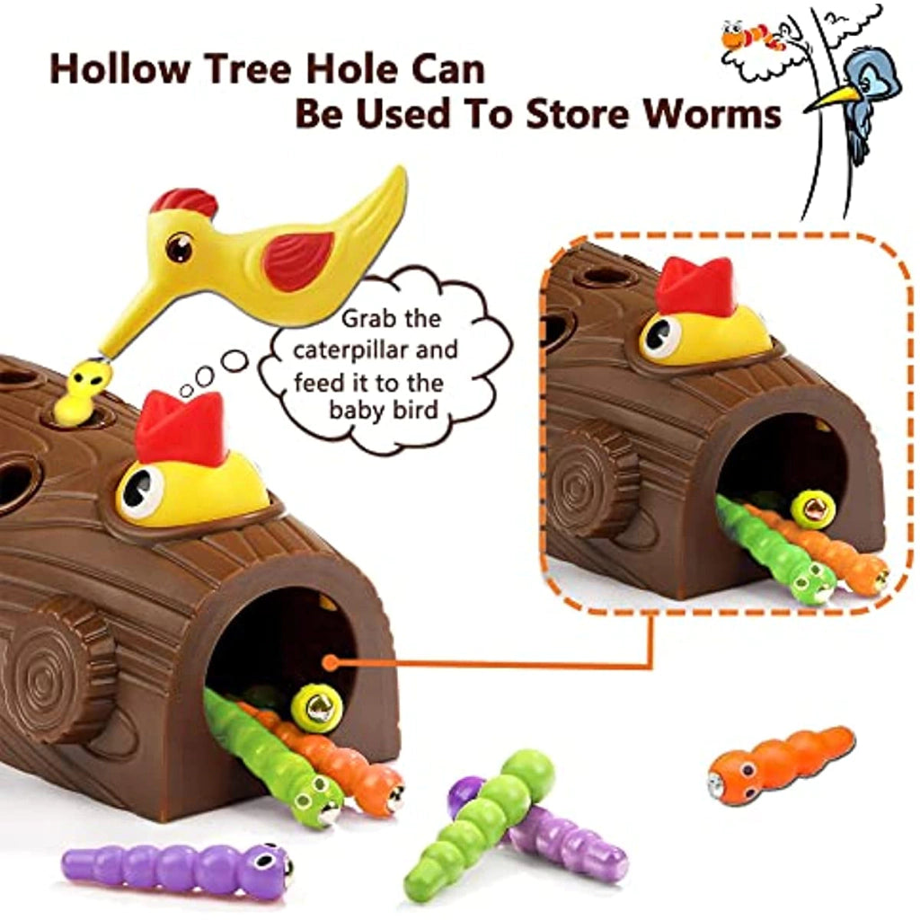 Brinquedos Montessori Kids 2 Anos Jogo Educacional De Alimentação Magnética De Pássaros Para Bebês